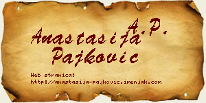 Anastasija Pajković vizit kartica